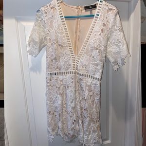 Eyelet white romper